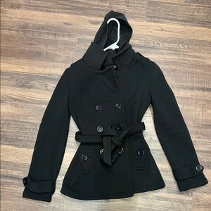 Women's Black Double-Breasted Jacket